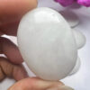 White  Oval Shape Worry Stone for Crystal Healing And Meditation - Pocket Palm Stone - Thumb Stone One (1) Piece