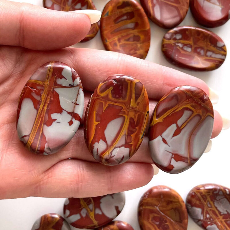 Noreena Jasper Oval Shape Worry Stone for Crystal Healing And Meditation - Pocket Palm Stone - Thumb Stone One (1) Piece - Image 3