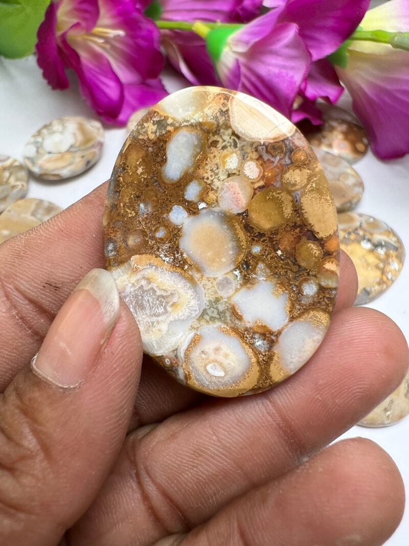 King Cobra Jasper -Chamthwala Jasper Oval Shape Worry Stone for Crystal Healing And Meditation -Pocket Palm Stone -Thumb Stone One (1) Piece - Image 5