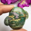 Indian Ruby Zoisite Oval Shape Worry Stone for Crystal Healing And Meditation - Pocket Palm Stone - Thumb Stone One (1) Piece