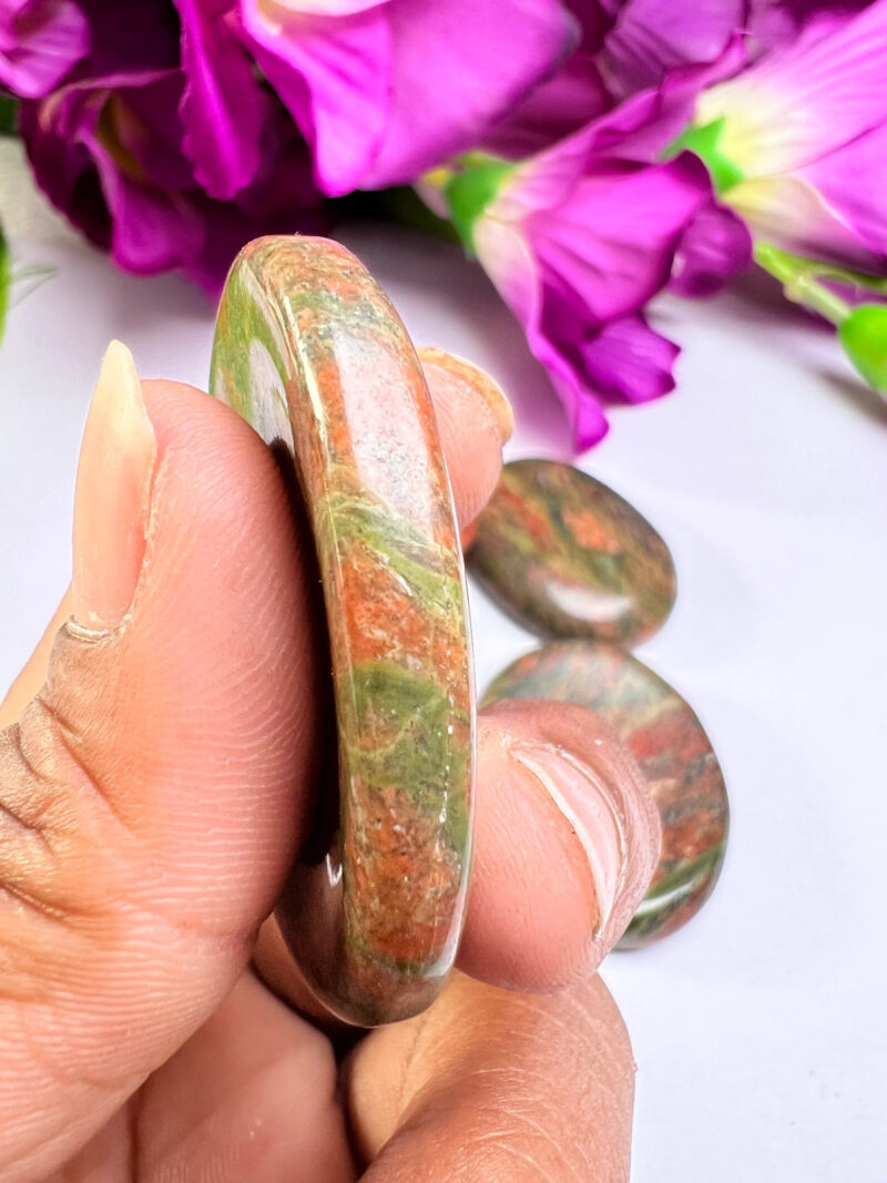 Unakite Jasper Oval Shape Worry Stone for Crystal Healing And Meditation - Pocket Palm Stone - Thumb Stone One (1) Piece - Image 9