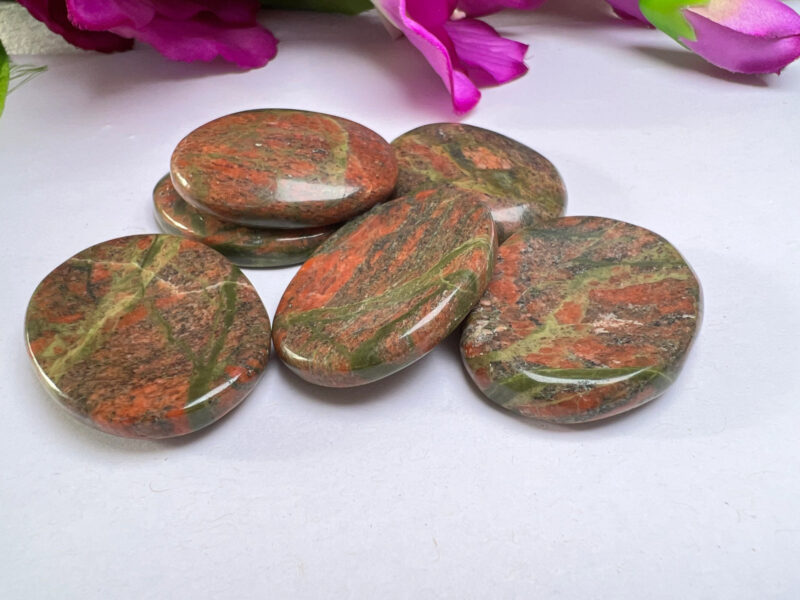 Unakite Jasper Oval Shape Worry Stone for Crystal Healing And Meditation - Pocket Palm Stone - Thumb Stone One (1) Piece - Image 11
