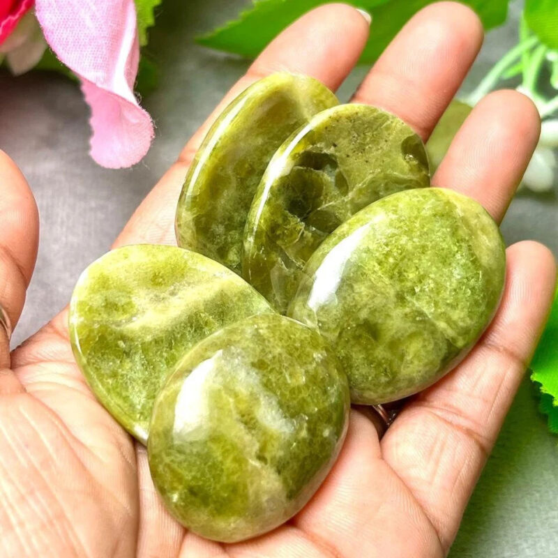 Healerite Stone Oval Shape Worry Stone for Crystal Healing And Meditation - Pocket Palm Stone - Thumb Stone One (1) Piece - Image 9