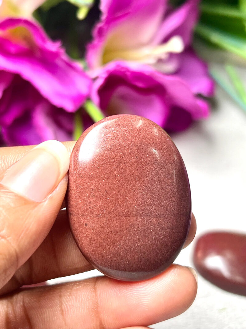 Chocolate Stone Oval Shape Worry Stone for Crystal Healing And Meditation - Pocket Palm Stone - Thumb Stone One (1) Piece - Image 8