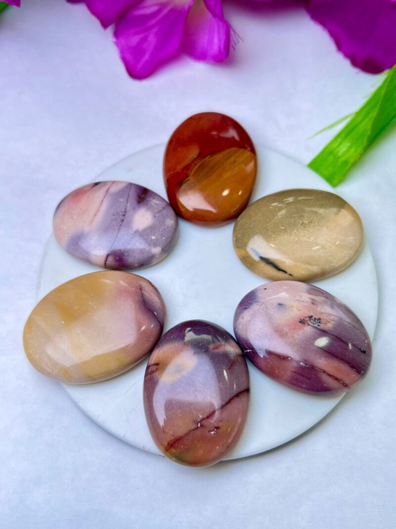 Mookite Jasper Oval Shape Worry Stone for Crystal Healing And Meditation - Pocket Palm Stone - Thumb Stone One (1) Piece - Image 6