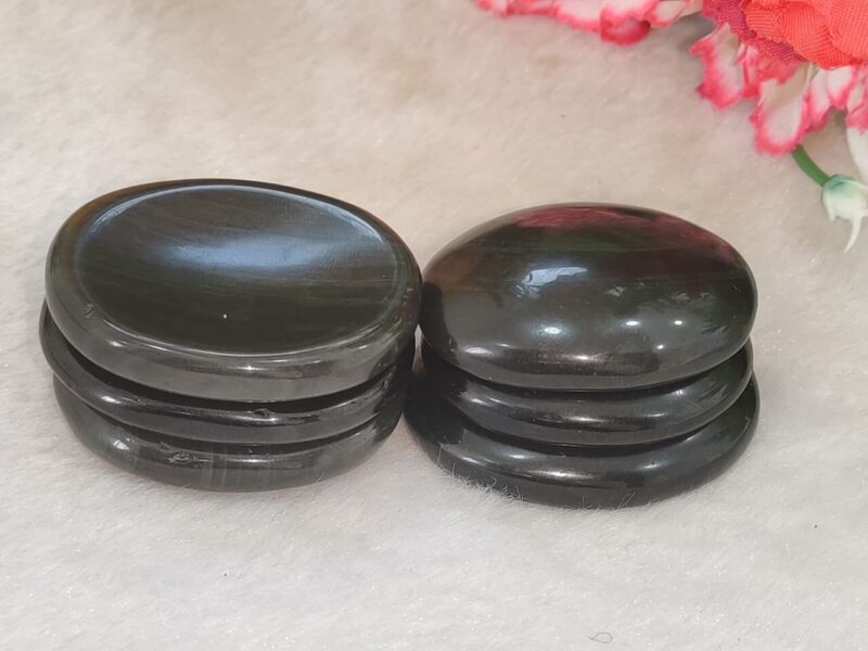 Black Obsidian Oval Shape Worry Stone for Crystal Healing And Meditation - Pocket Palm Stone - Thumb Stone One (1) Piece - Image 6