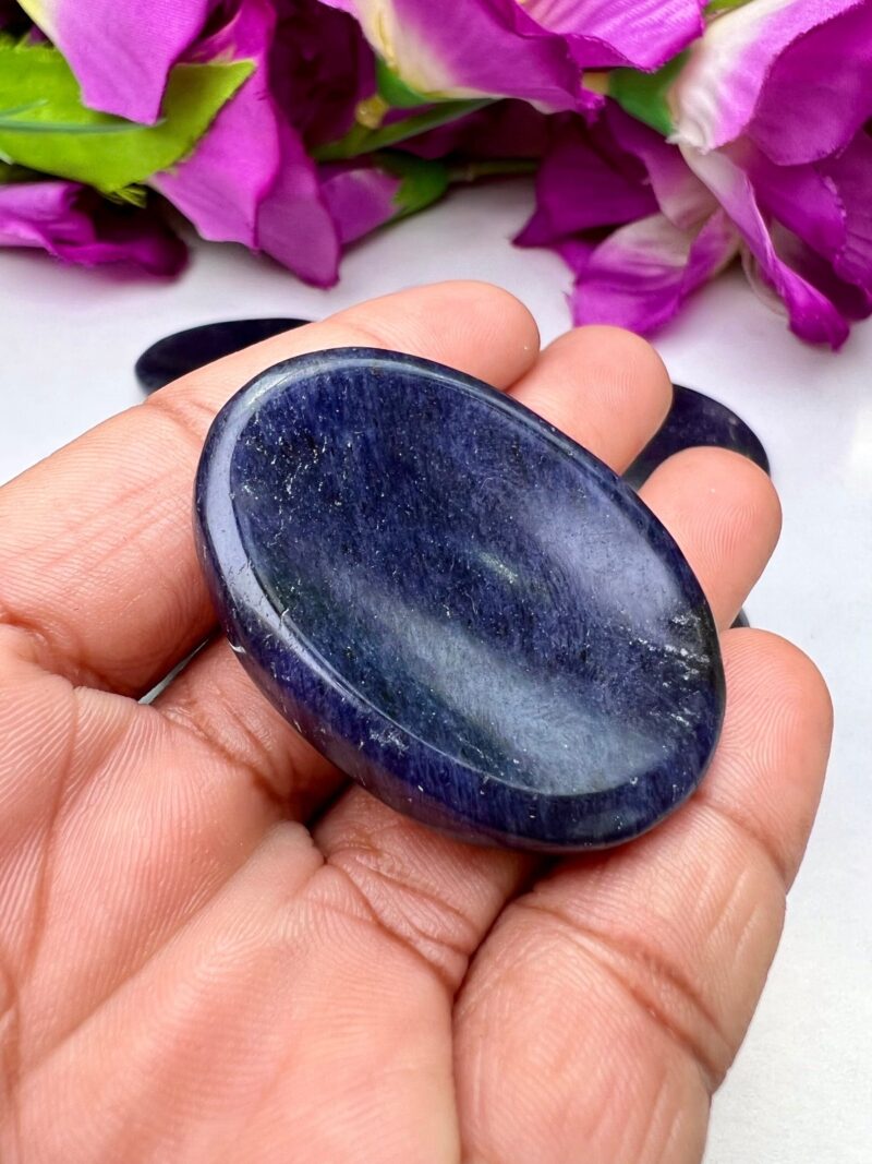 Blue Aventurine Oval Shape Worry Stone for Crystal Healing And Meditation - Pocket Palm Stone - Thumb Stone One (1) Piece - Image 4