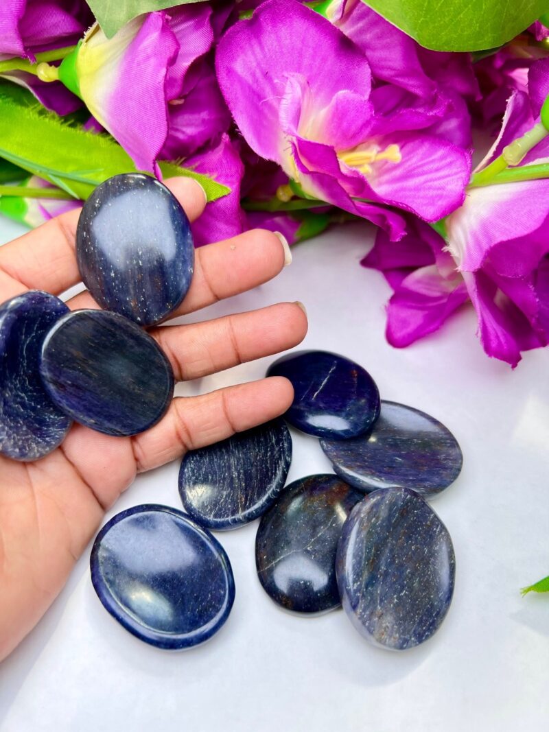 Blue Aventurine Oval Shape Worry Stone for Crystal Healing And Meditation - Pocket Palm Stone - Thumb Stone One (1) Piece - Image 9