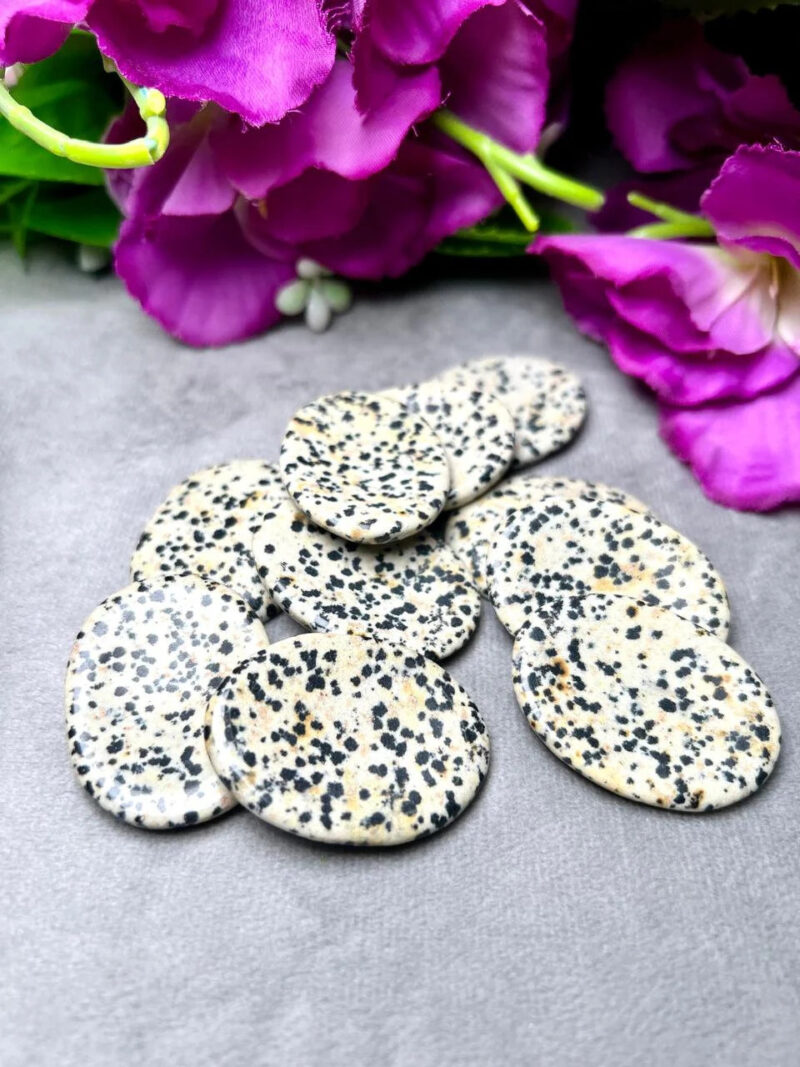 Dalmation Jasper Oval Shape Worry Stone for Crystal Healing And Meditation - Pocket Palm Stone - Thumb Stone One (1) Piece - Image 8