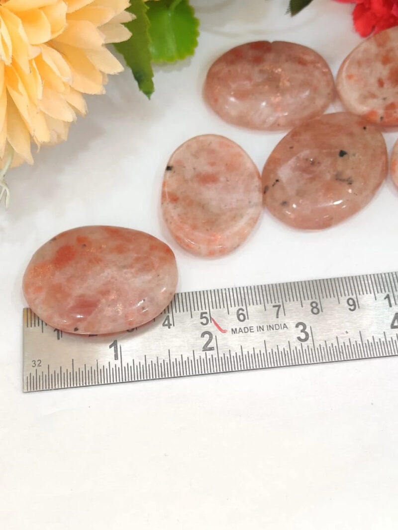 Sunstone Oval Shape Worry Stone for Crystal Healing And Meditation - Pocket Palm Stone - Thumb Stone One (1) Piece - Image 6