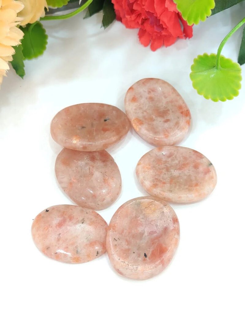 Sunstone Oval Shape Worry Stone for Crystal Healing And Meditation - Pocket Palm Stone - Thumb Stone One (1) Piece - Image 10