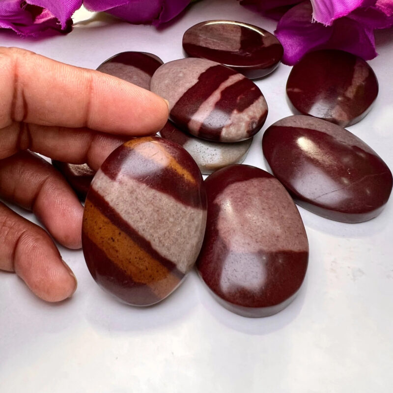 NARMADA Agate Stone Oval Shape Worry Stone for Crystal Healing And Meditation - Pocket Palm Stone - Thumb Stone One (1) Piece - Image 2