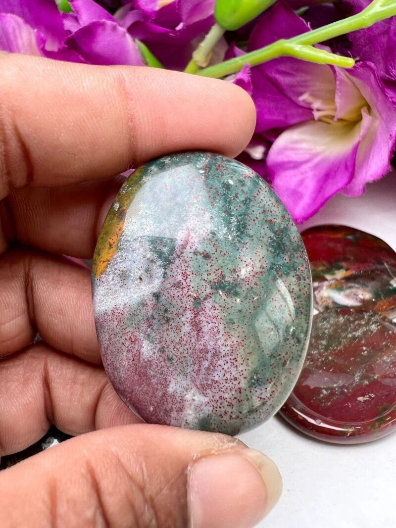 Fancy Agate Stone Oval Shape Worry Stone for Crystal Healing And Meditation - Pocket Palm Stone - Thumb Stone One (1) Piece - Image 2