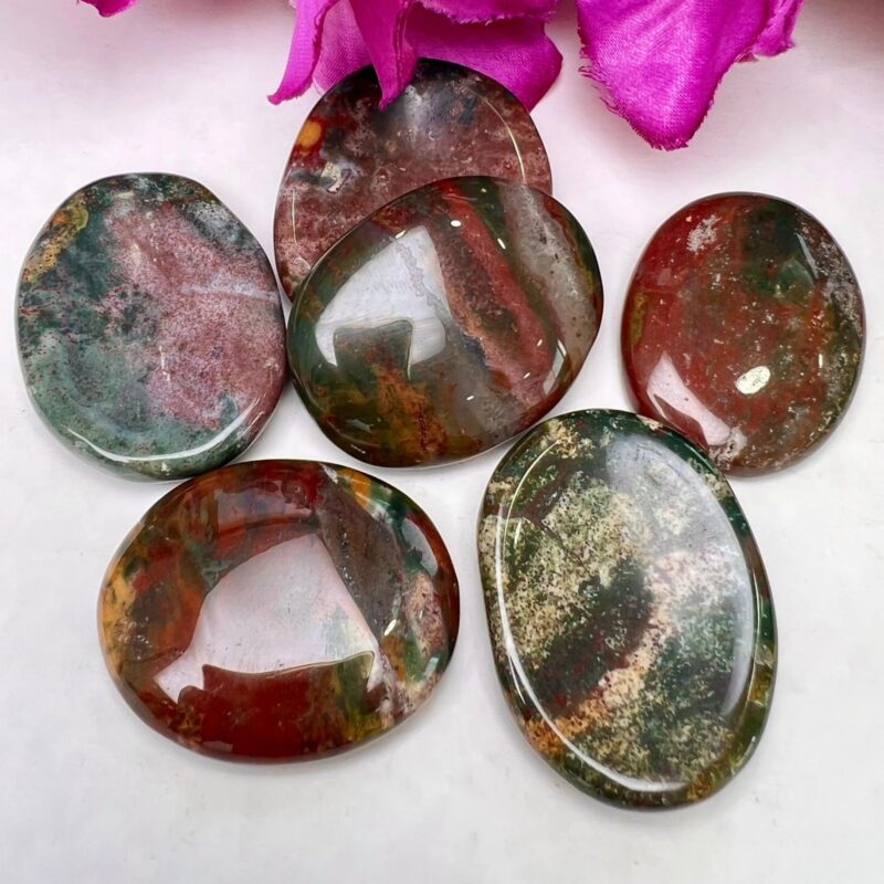 Fancy Agate Stone Oval Shape Worry Stone for Crystal Healing And Meditation - Pocket Palm Stone - Thumb Stone One (1) Piece - Image 4