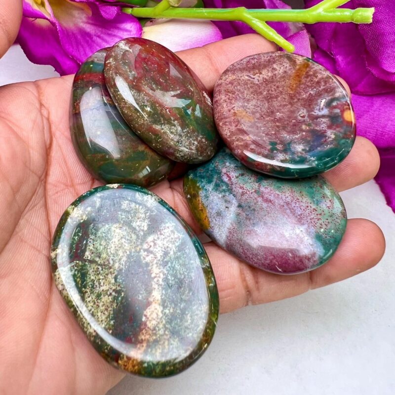 Fancy Agate Stone Oval Shape Worry Stone for Crystal Healing And Meditation - Pocket Palm Stone - Thumb Stone One (1) Piece - Image 5