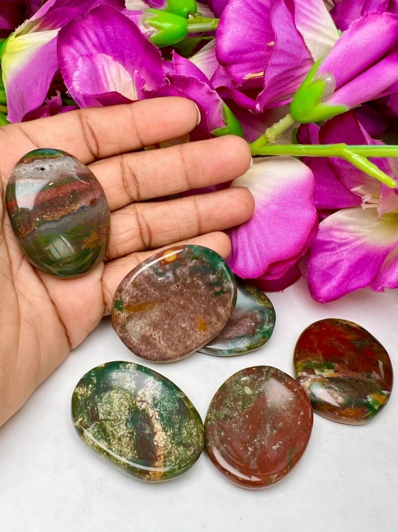 Fancy Agate Stone Oval Shape Worry Stone for Crystal Healing And Meditation - Pocket Palm Stone - Thumb Stone One (1) Piece - Image 9