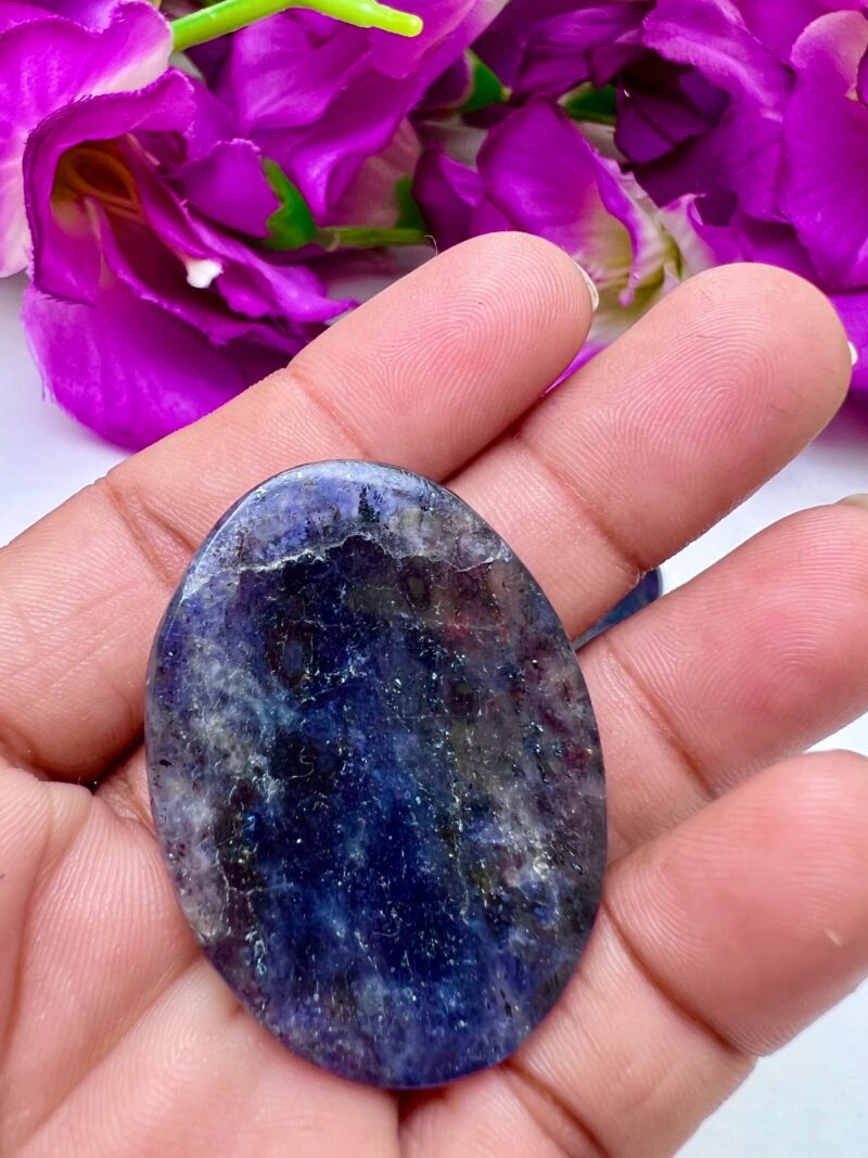 Iolite Stone Oval Shape Worry Stone for Crystal Healing And Meditation - Pocket Palm Stone - Thumb Stone One (1) Piece - Image 10