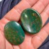 Blood Stone Oval Shape Worry Stone for Crystal Healing And Meditation - Pocket Palm Stone - Thumb Stone One (1) Piece