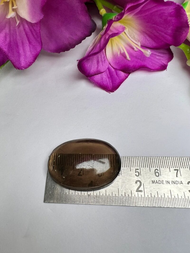 Smoky Quartz Stone Oval Shape Worry Stone for Smoky Quartz Healing And Meditation - Pocket Palm Stone - Thumb Stone One (1) Piece - Image 9