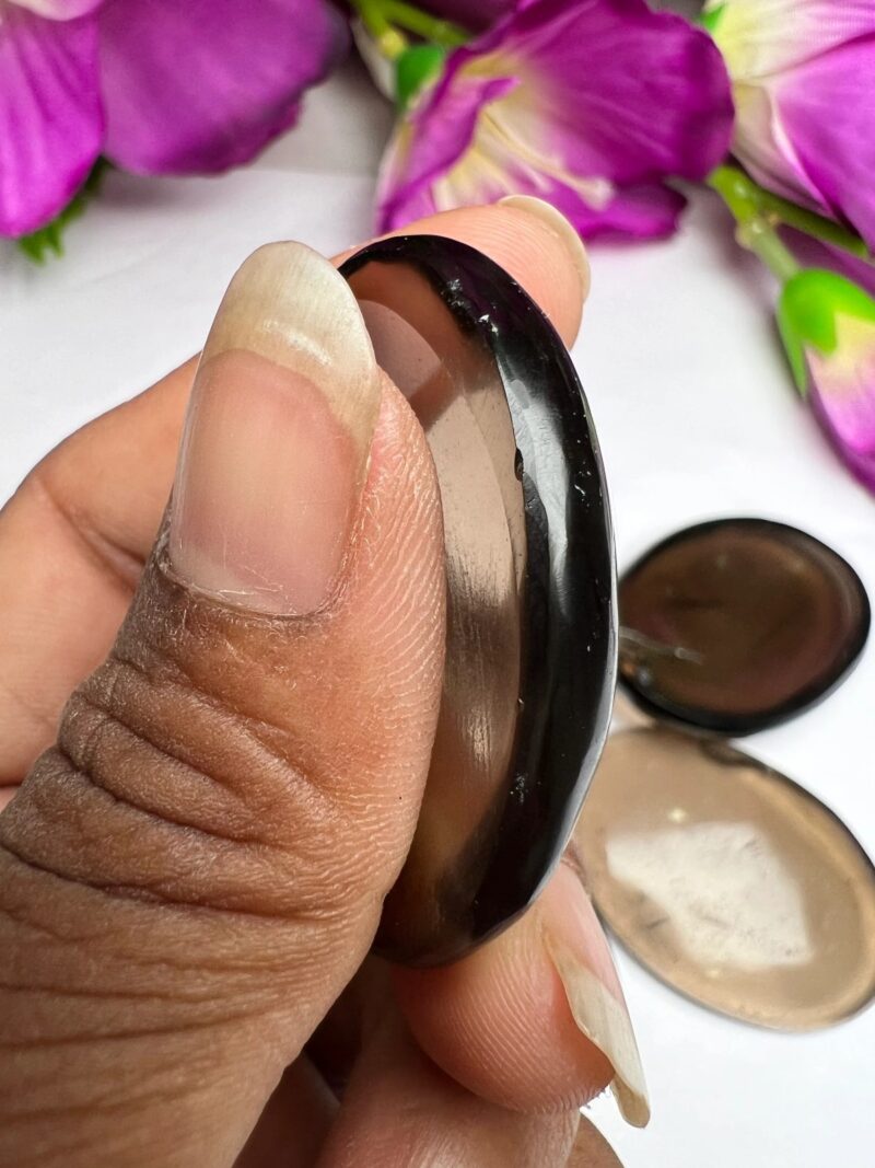 Smoky Quartz Stone Oval Shape Worry Stone for Smoky Quartz Healing And Meditation - Pocket Palm Stone - Thumb Stone One (1) Piece - Image 10