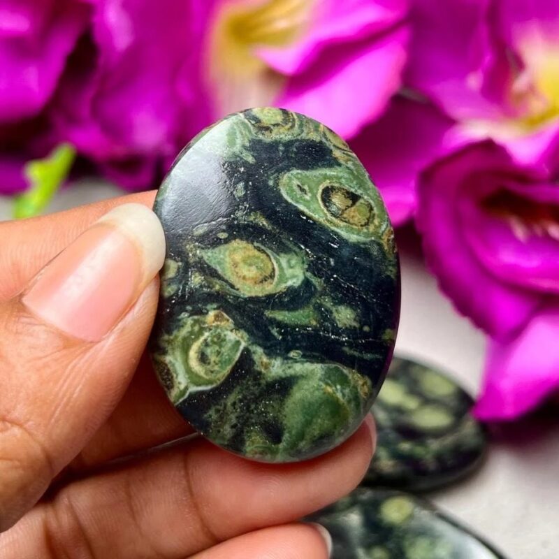 Kambaba Jasper Stone Oval Shape Worry Stone for Crystal Healing And Meditation - Pocket Palm Stone - Thumb Stone One (1) Piece - Image 5