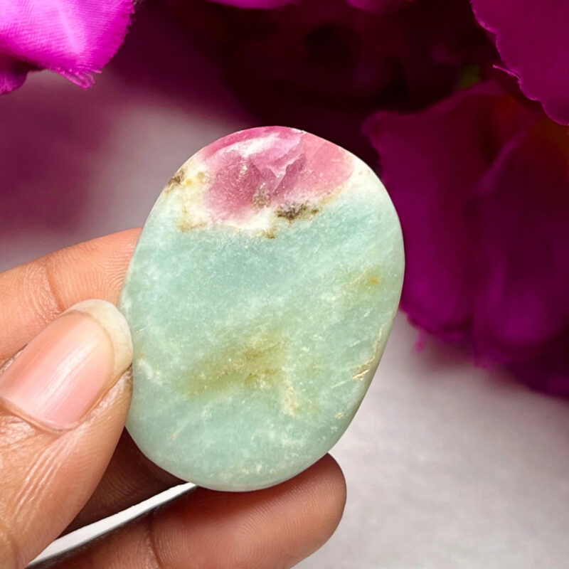 RARE Kämmererite Oval Shape Worry Stone for Crystal Healing And Meditation - Pocket Palm Stone - Thumb Stone One (1) Piece - Image 3