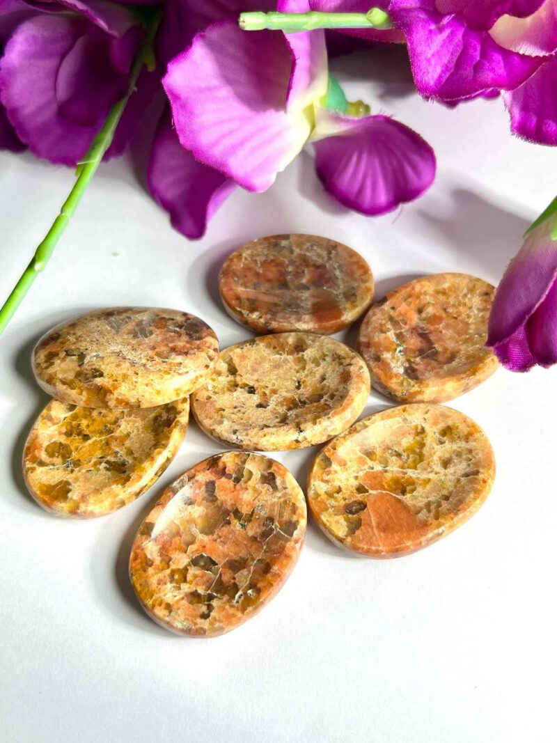 Rosophia  Oval Shape Worry Stone for Crystal Healing And Meditation - Pocket Palm Stone - Thumb Stone One (1) Piece - Image 2