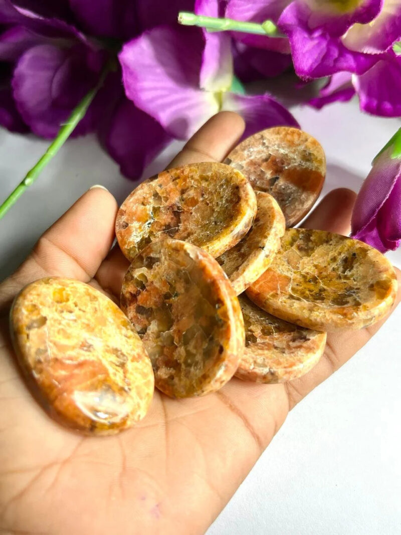 Rosophia  Oval Shape Worry Stone for Crystal Healing And Meditation - Pocket Palm Stone - Thumb Stone One (1) Piece - Image 3
