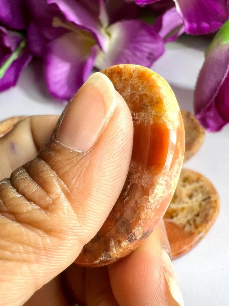 Rosophia  Oval Shape Worry Stone for Crystal Healing And Meditation - Pocket Palm Stone - Thumb Stone One (1) Piece - Image 5