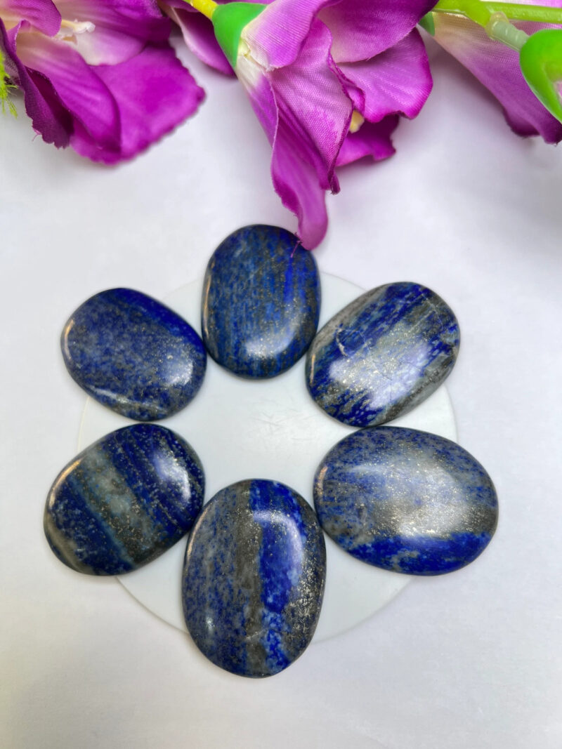 Lapis Lazuli Oval Shape Worry Stone for Crystal Healing And Meditation - Pocket Palm Stone - Thumb Stone One (1) Piece - Image 6