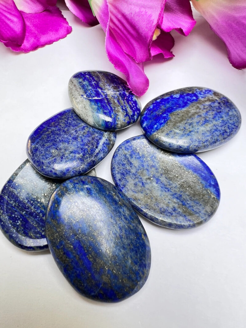 Lapis Lazuli Oval Shape Worry Stone for Crystal Healing And Meditation - Pocket Palm Stone - Thumb Stone One (1) Piece - Image 7