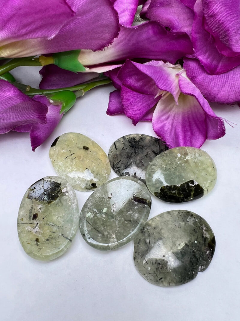 Prehnite Oval Shape Worry Stone for Crystal Healing And Meditation - Pocket Palm Stone - Thumb Stone One (1) Piece - Image 10