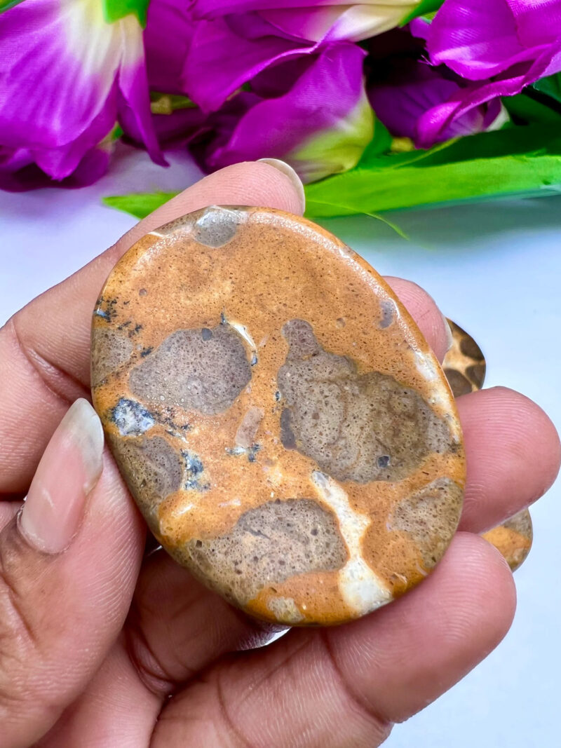 Yellow Turtle Jasper Stone Oval Shape Worry Stone for Crystal Healing And Meditation - Pocket Palm Stone - Thumb Stone One (1) Piece - Image 6