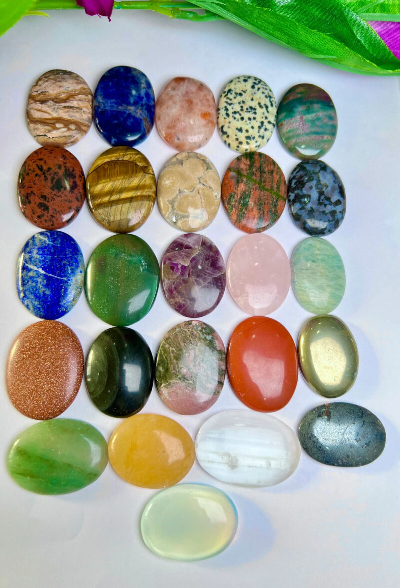 25 Worry Stone Mix Lot- Bulk Wholesale Thumb Stone Mix ideal for gifting - Image 3