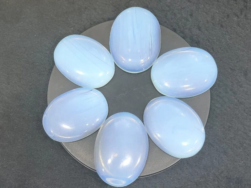 Opalite Oval Shape Worry Stone for Crystal Healing And Meditation - Pocket Palm Stone - Thumb Stone One (1) Piece - Image 3