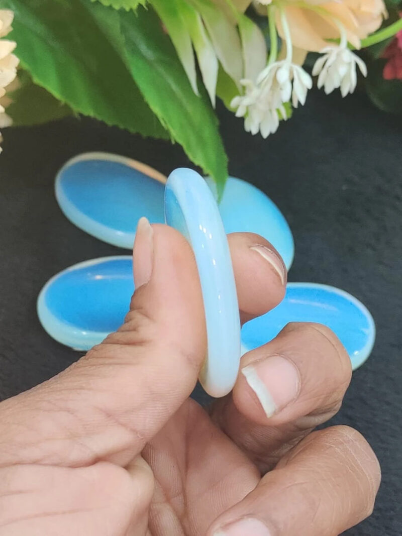 Opalite Oval Shape Worry Stone for Crystal Healing And Meditation - Pocket Palm Stone - Thumb Stone One (1) Piece - Image 10