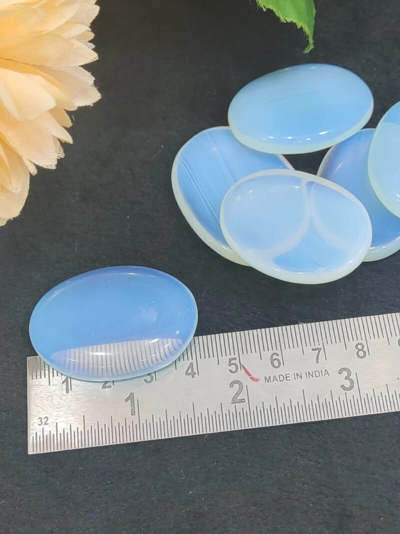 Opalite Oval Shape Worry Stone for Crystal Healing And Meditation - Pocket Palm Stone - Thumb Stone One (1) Piece - Image 9