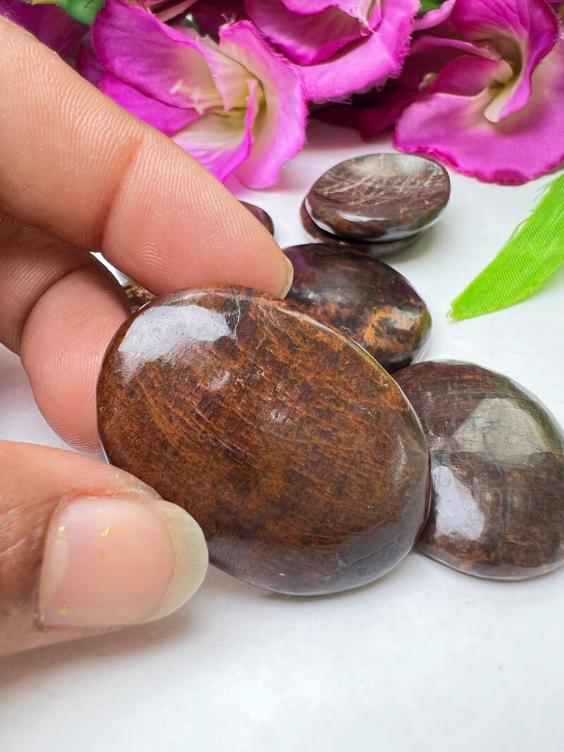 Bronzite Stone Oval Shape Worry Stone for Crystal Healing And Meditation - Pocket Palm Stone - Thumb Stone One (1) Piece - Image 2