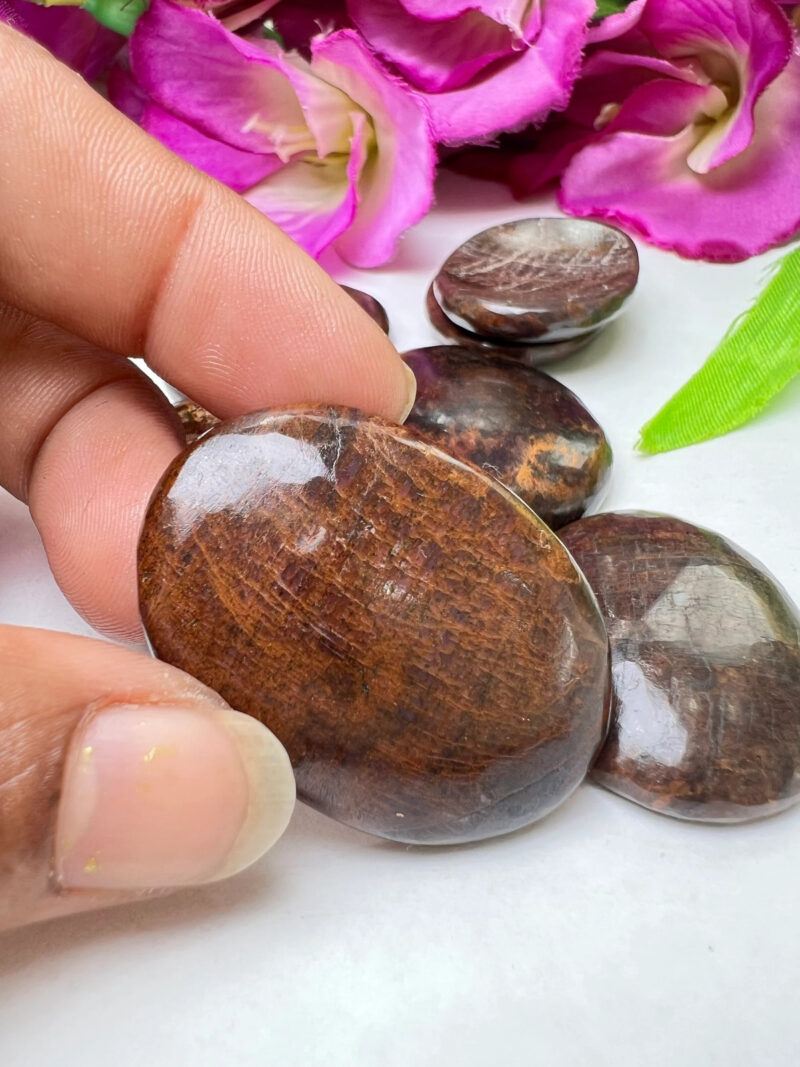 Bronzite Stone Oval Shape Worry Stone for Crystal Healing And Meditation - Pocket Palm Stone - Thumb Stone One (1) Piece - Image 7