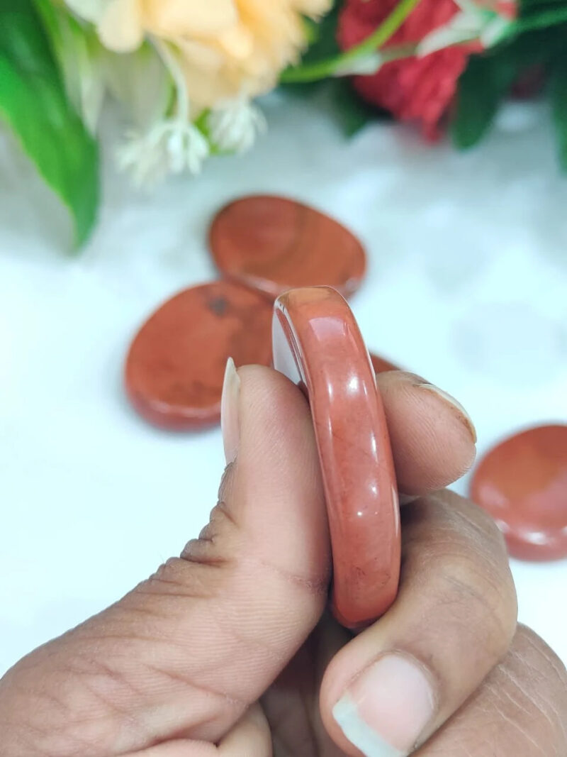 Red Jasper Oval Shape Worry Stone for Crystal Healing And Meditation - Pocket Palm Stone - Thumb Stone One (1) Piece - Image 8