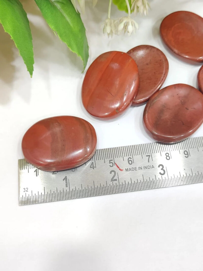 Red Jasper Oval Shape Worry Stone for Crystal Healing And Meditation - Pocket Palm Stone - Thumb Stone One (1) Piece - Image 9