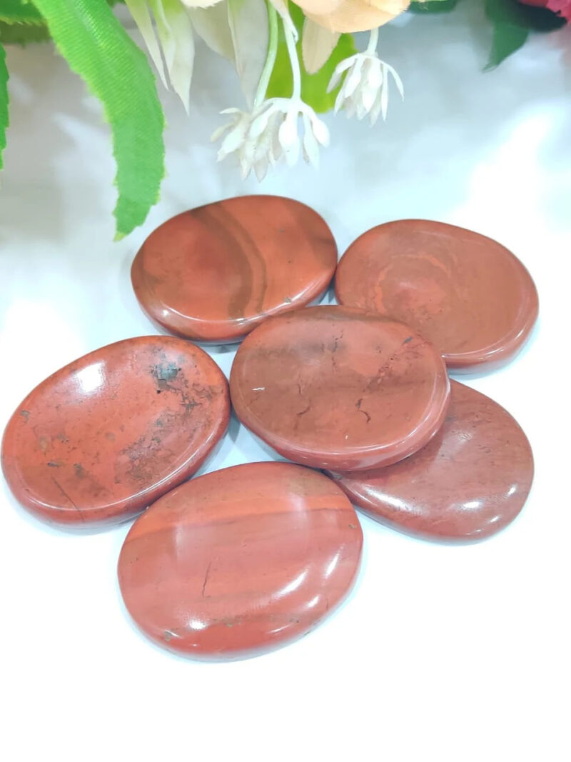 Red Jasper Oval Shape Worry Stone for Crystal Healing And Meditation - Pocket Palm Stone - Thumb Stone One (1) Piece - Image 11