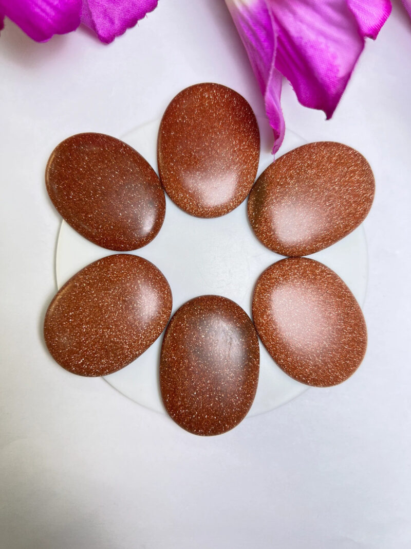 Goldstone Sun Sitara Oval Shape Worry Stone for Crystal Healing And Meditation - Pocket Palm Stone - Thumb Stone One (1) Piece - Image 6