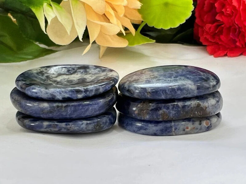 Rich Royal Blue Sodalite Stone Heart Shape Worry Stone, Palm Stone, for Crystal Healing And Meditation-Pocket Palm Stone-Thumb Stone(1)Piece - Image 10