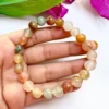 Mixed Rutilated Quartz Round Beaded Bracelet 8 MM Stretch Bracelet