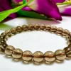 Smoky Quartz Stone Round Beaded Bracelet 8 MM Stretch Bracelet