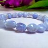 Blue lace Agate Stone Tumbled Bracelet 8mm