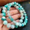 Ajoite Crystal Stone Round Beaded Bracelet 8 MM From Messina Mine Stretch Bracelet