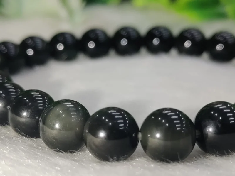 Rainbow Obsidian Round Beaded Bracelet 8 MM Stretch Bracelet