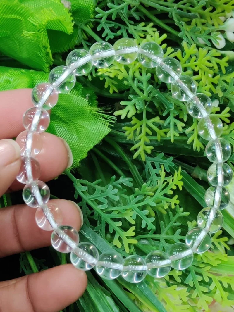 Himalaya Crystal Quartz Stone Round Beaded Bracelet 6MM 8MM 10MM Stretch Bracelet - Image 8